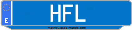 Matrícula de taxi HFL