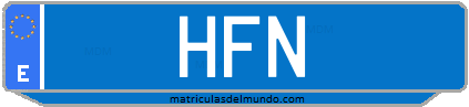 Matrícula de taxi HFN