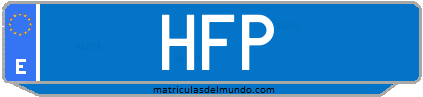 Matrícula de taxi HFP