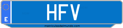 Matrícula de taxi HFV
