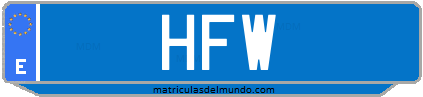 Matrícula de taxi HFW