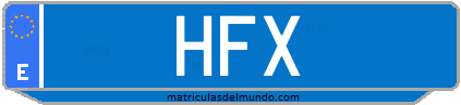 Matrícula de taxi HFX