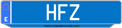 Matrícula de taxi HFZ