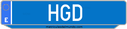 Matrícula de taxi HGD