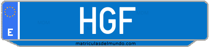 Matrícula de taxi HGF