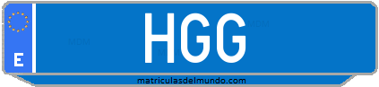 Matrícula de taxi HGG