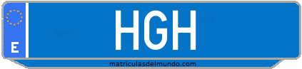 Matrícula de taxi HGH