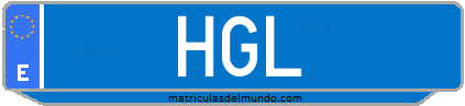 Matrícula de taxi HGL