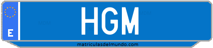 Matrícula de taxi HGM