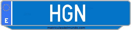 Matrícula de taxi HGN