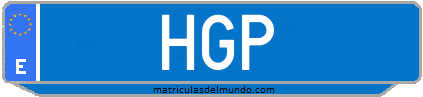 Matrícula de taxi HGP