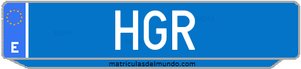 Matrícula de taxi HGR