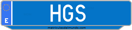 Matrícula de taxi HGS