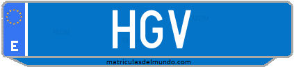 Matrícula de taxi HGV