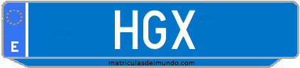 Matrícula de taxi HGX
