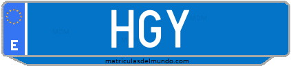 Matrícula de taxi HGY