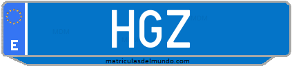 Matrícula de taxi HGZ