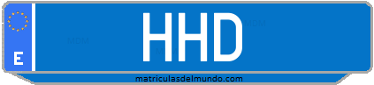 Matrícula de taxi HHD