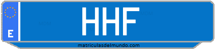 Matrícula de taxi HHF