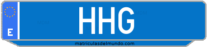 Matrícula de taxi HHG