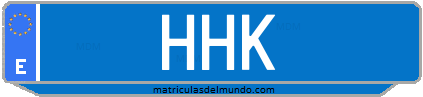 Matrícula de taxi HHK