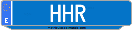 Matrícula de taxi HHR