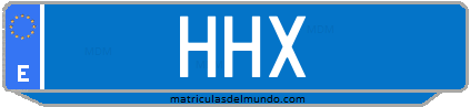Matrícula de taxi HHX