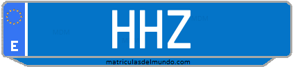 Matrícula de taxi HHZ