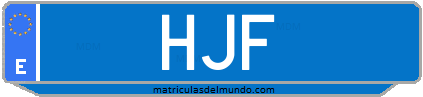 Matrícula de taxi HJF