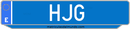 Matrícula de taxi HJG