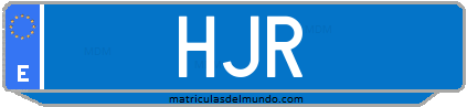 Matrícula de taxi HJR