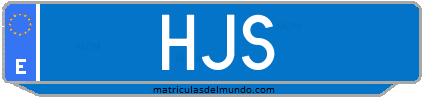 Matrícula de taxi HJS