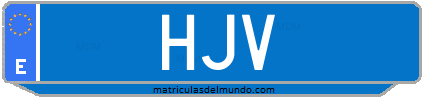 Matrícula de taxi HJV