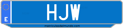 Matrícula de taxi HJW