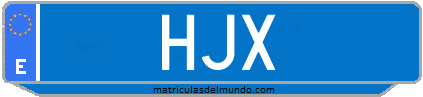 Matrícula de taxi HJX