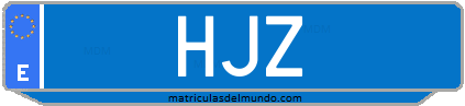 Matrícula de taxi HJZ