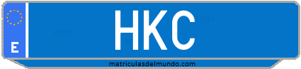 Matrícula de taxi HKC