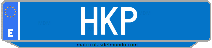 Matrícula de taxi HKP