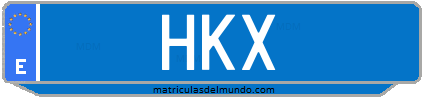 Matrícula de taxi HKX