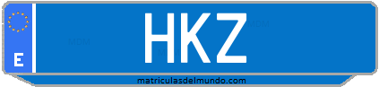 Matrícula de taxi HKZ