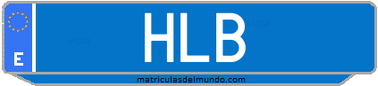 Matrícula de taxi HLB