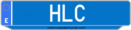 Matrícula de taxi HLC