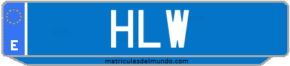 Matrícula de taxi HLW