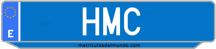 Matrícula de taxi HMC