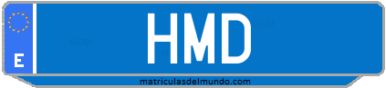 Matrícula de taxi HMD