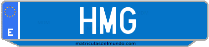 Matrícula de taxi HMG