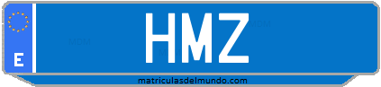 Matrícula de taxi HMZ