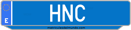 Matrícula de taxi HNC