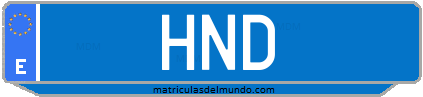 Matrícula de taxi HND