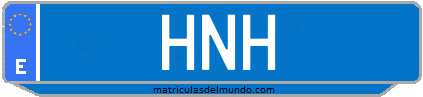 Matrícula de taxi HNH